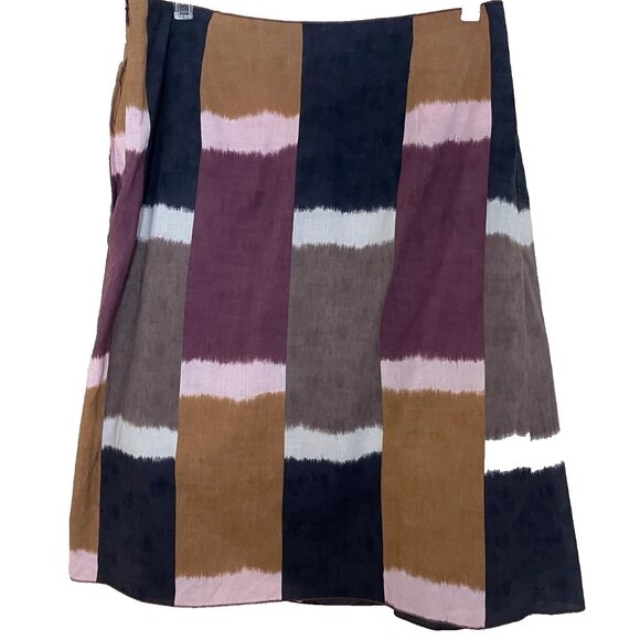 Marni Skirt Size 42 Pleated Abstract Print Poplin Art to Wear Pockets Luxury - Picture 2 of 12